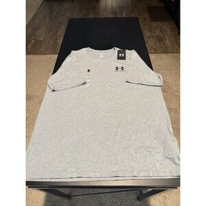Under Armour Sportstyle Logo T-Shirt Gray Loose Short Sleeve Men’s XL NWT Cotton